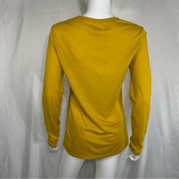 No Boundaries Long Sleeve Scoop Neck Mustard Tee - Picture 3 of 7